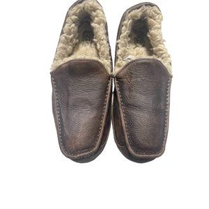 Ugg Ascot Men's Slip On Casual Shoes China Tea Leather Wool 12